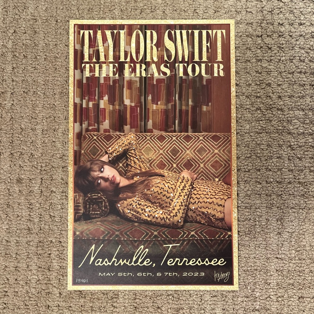 Taylor Swift The Eras Tour VIP exclusive Nashville TN Poster